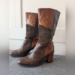 Women's Leather/ Suede Patch Boots